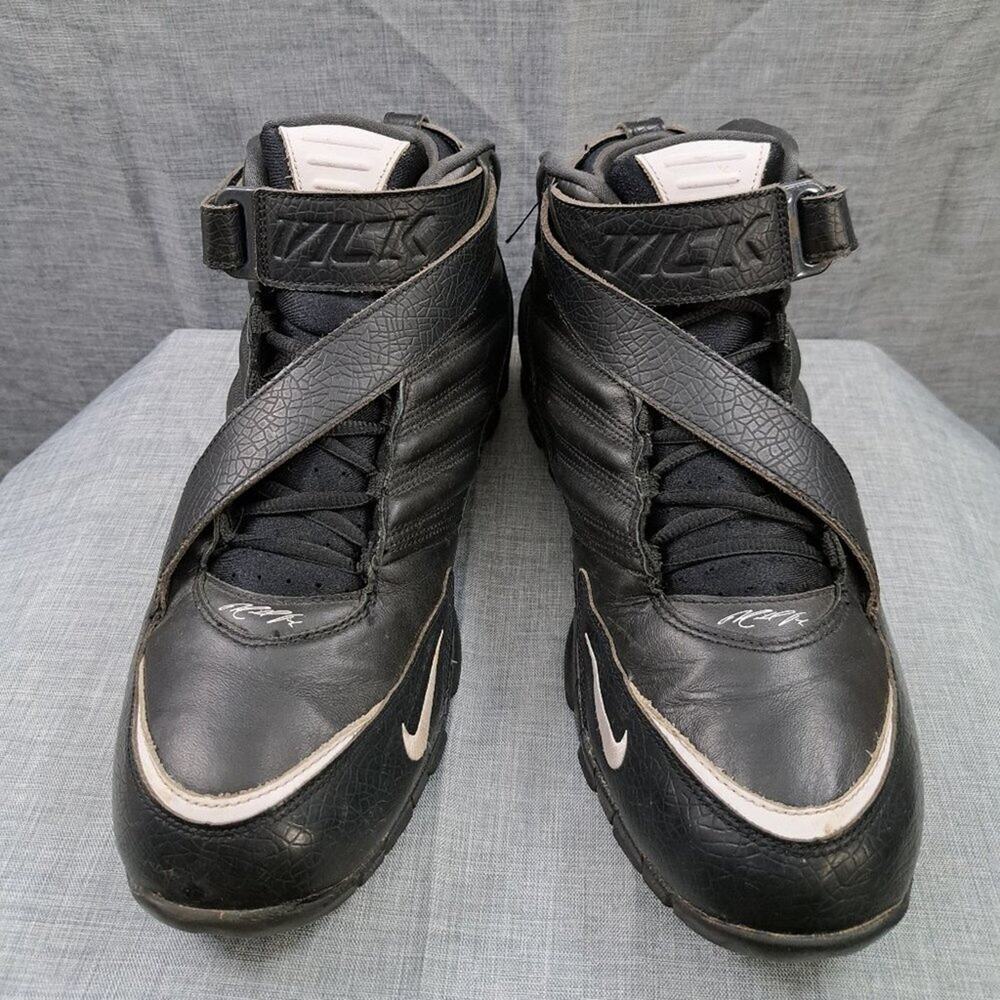 %Nike Air Zoom Vick 3 Football Shoes  Black Leather Size 11.5 / A 32